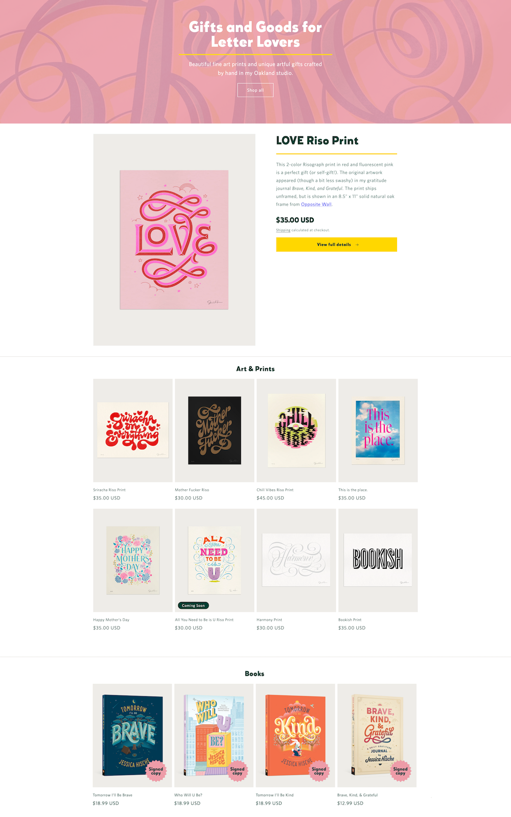 Jessica Hische website screenshot